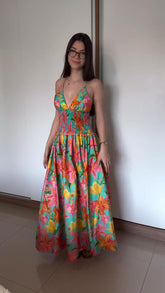 1047 | Vestido Jardim Tropical