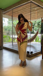 1046 | Vestido Folha Rubra