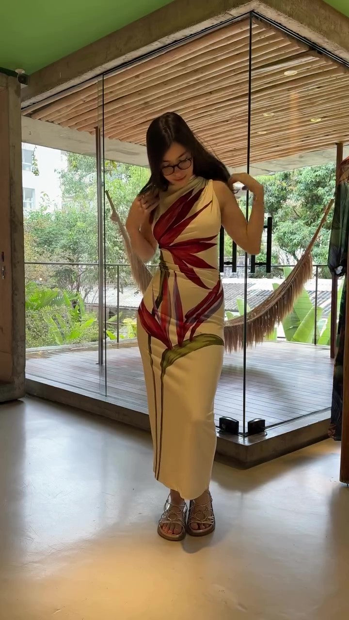 1046 | Vestido Folha Rubra