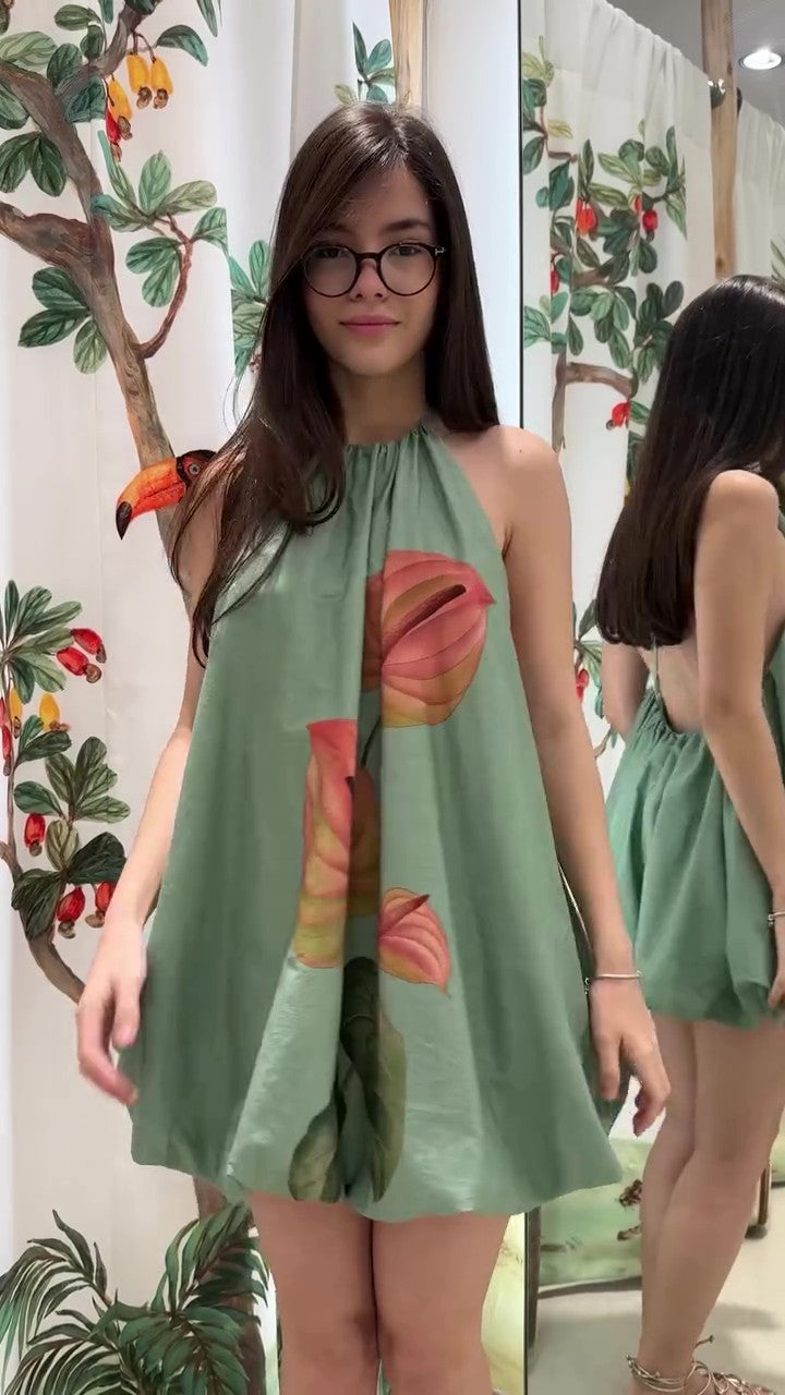 1045 | Vestido Folha de Chá