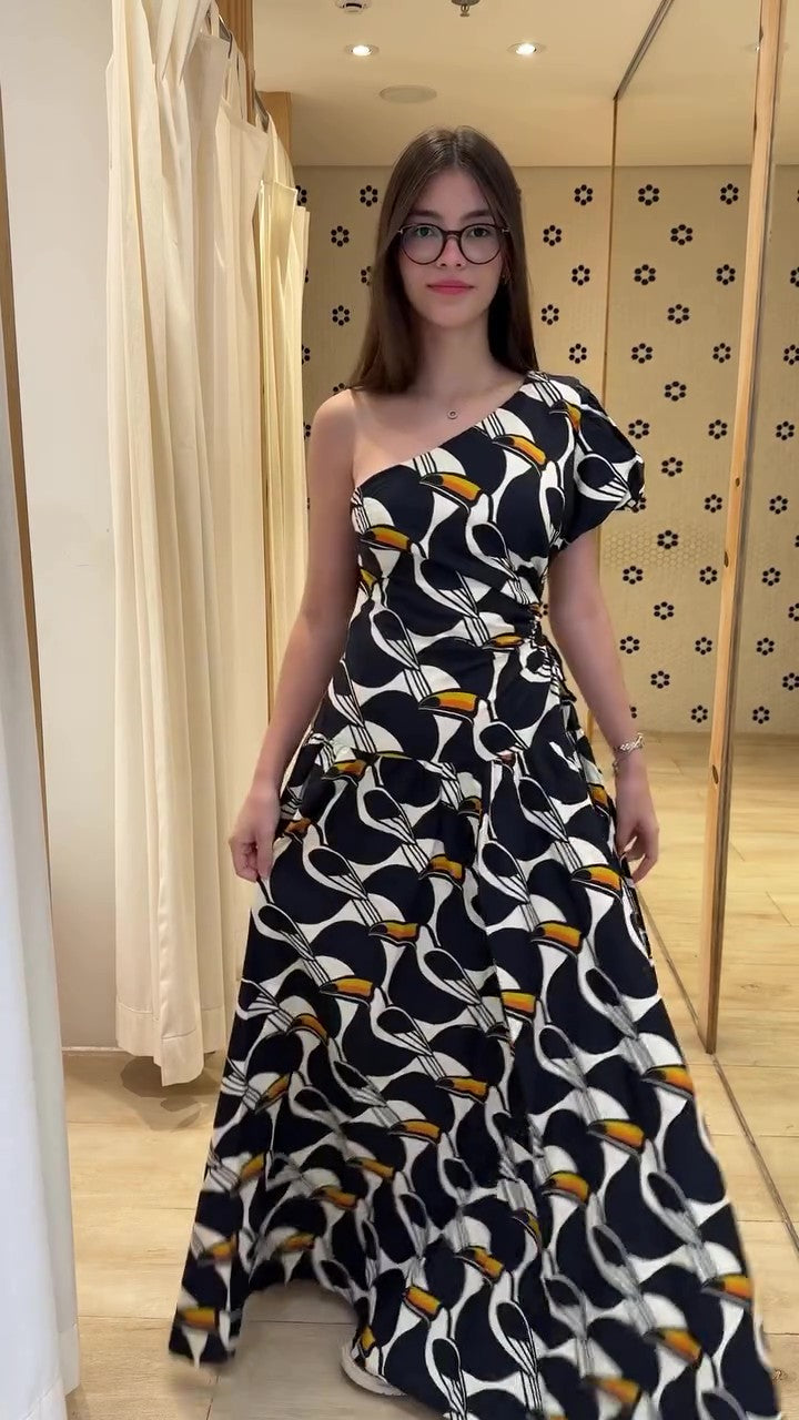 1051 | Vestido Gráfico Solar