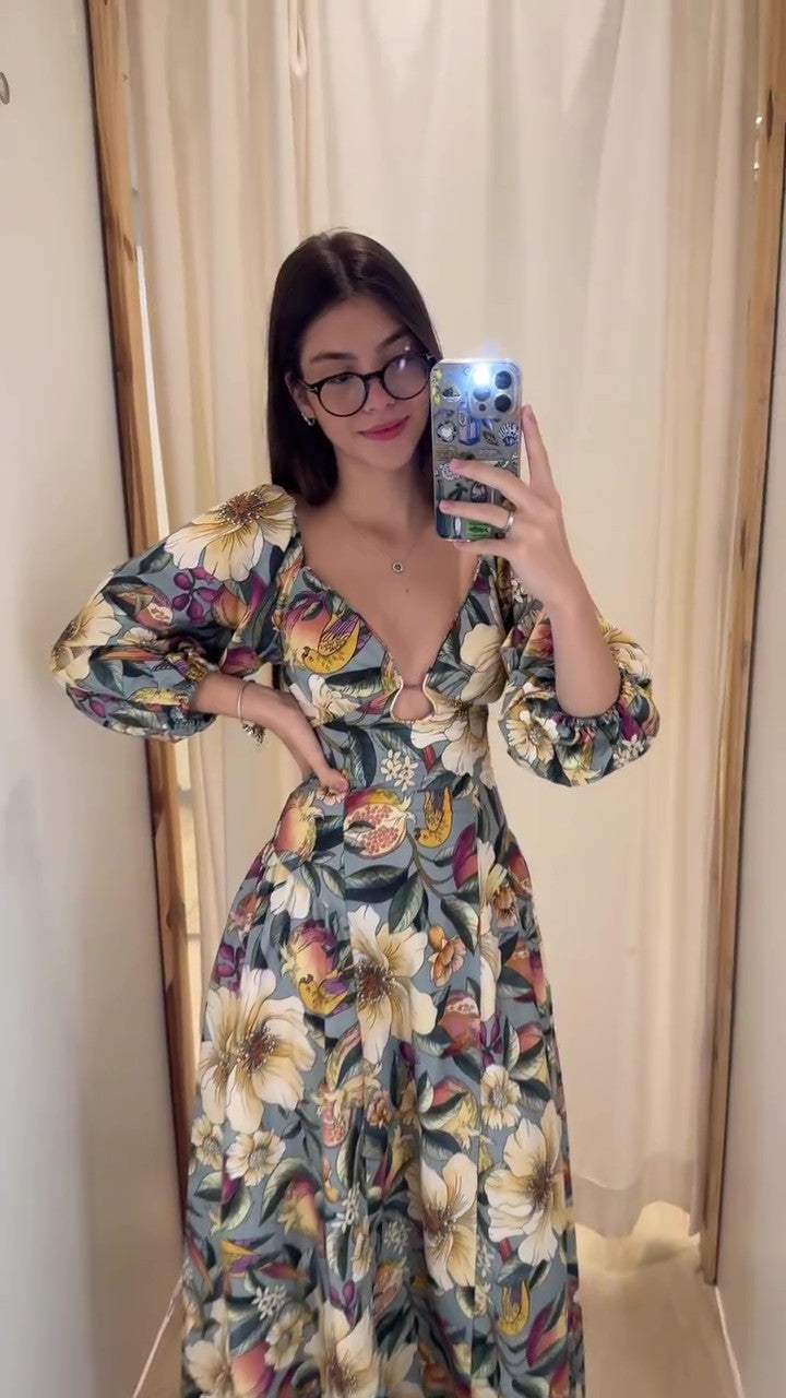 1050 | Vestido Jardim Secreto